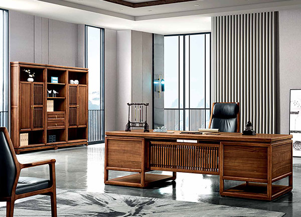 2019年新款實(shí)木老板桌配套辦公家具-小江南