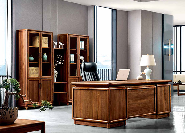 迪歐實木新款老板辦公室班臺-旭日東升 迪歐實木新款老板辦公室班臺-旭日東升