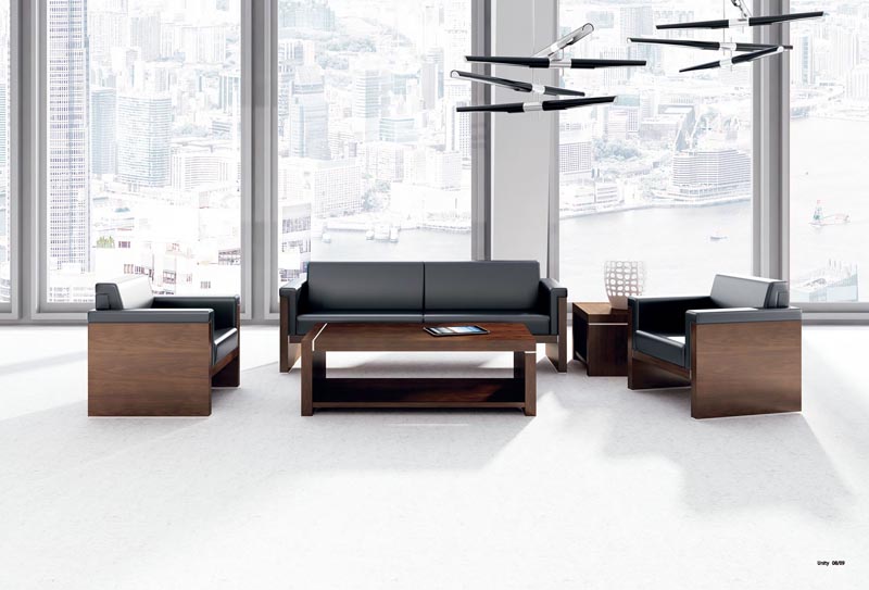 黑橡木皮中纖板簡約風格沙發套裝DA8061 黑橡木皮中纖板簡約風格沙發套裝DA8061