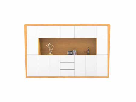 現代鋼木結合開放金柚木總經理辦公室大文件柜P01S32 現代鋼木結合開放金柚木總經理辦公室大文件柜P01S32