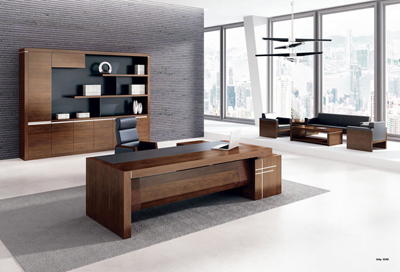 小山紋胡桃木皮總裁用簡約大班臺UN-01D28 小山紋胡桃木皮總裁用簡約大班臺UN-01D28