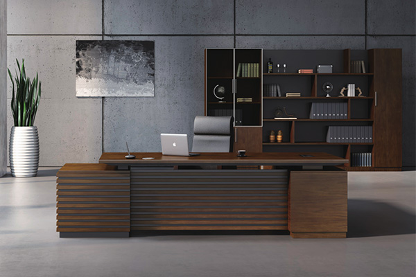 事業單位經理兩米八以上胡桃木皮大班臺EDE-01D28