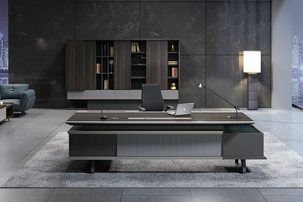 現代極簡老板辦公班臺-博躍系列-沃美斯品牌-迪歐家具