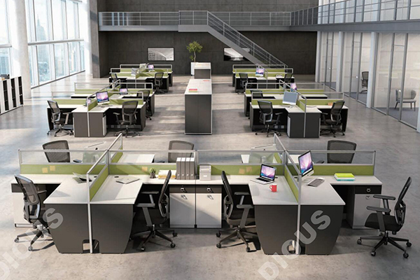 新品-定制個性屏風辦公桌-維雅系列-迪歐家具