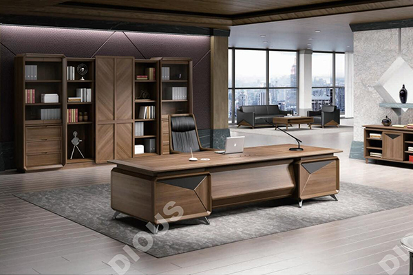 新品-新中式實木大班臺-唯藝系列-迪歐家具